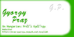 gyorgy praz business card